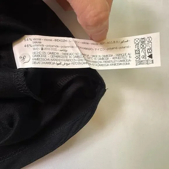 ZARA Black Long Sleeve Midi Dress with Camel Suede Belt NWT Size Small - Picture 11 of 12